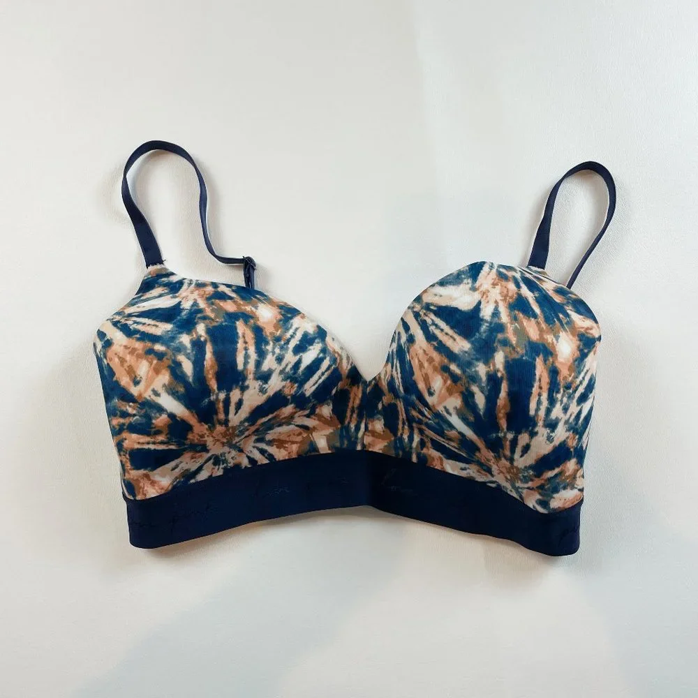 NWOT Victoria's Secret PINK Bra 34DD Wear Everywhere Wireless Tie Dye B1171